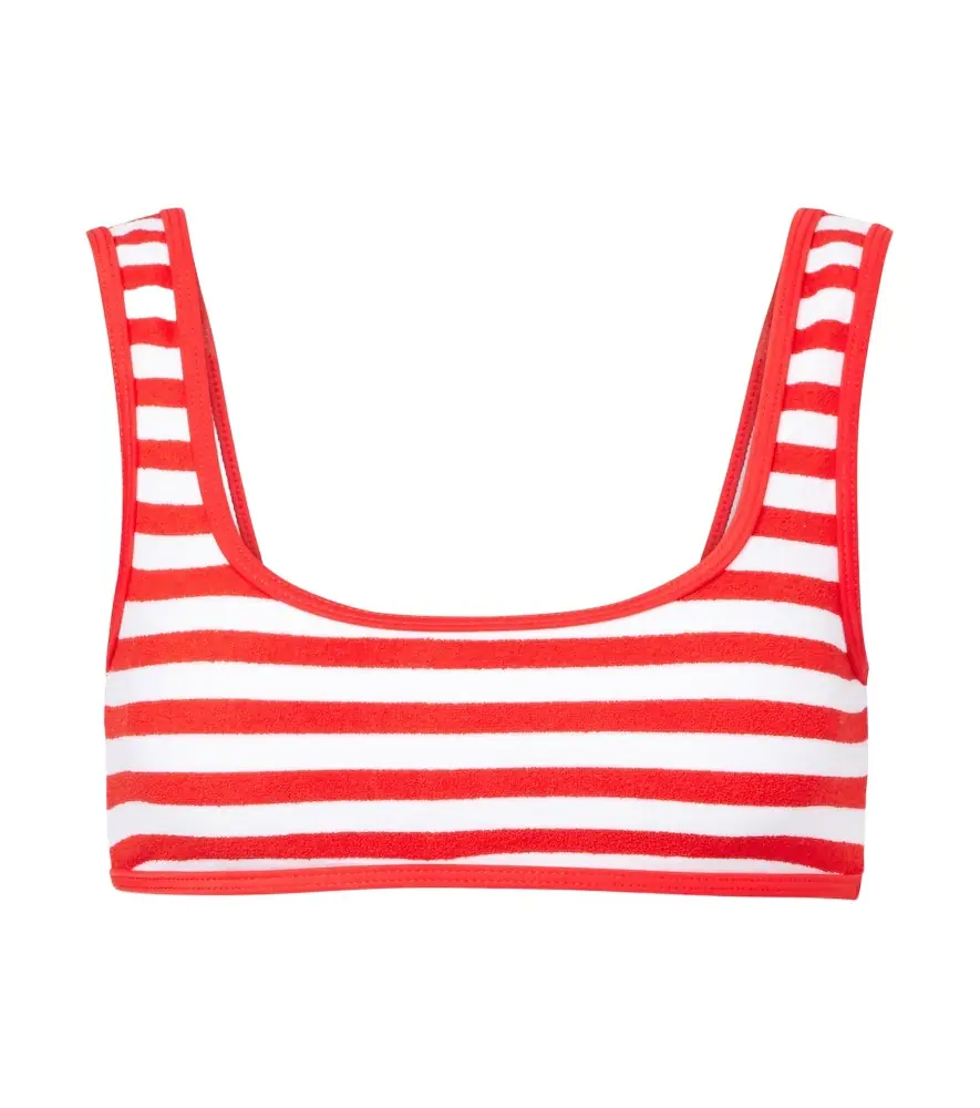 JADE SWIM Rounded Edges striped terry bikini top | Image 1 JADE SWIM Rounded Edges striped terry bikini top | Image 1