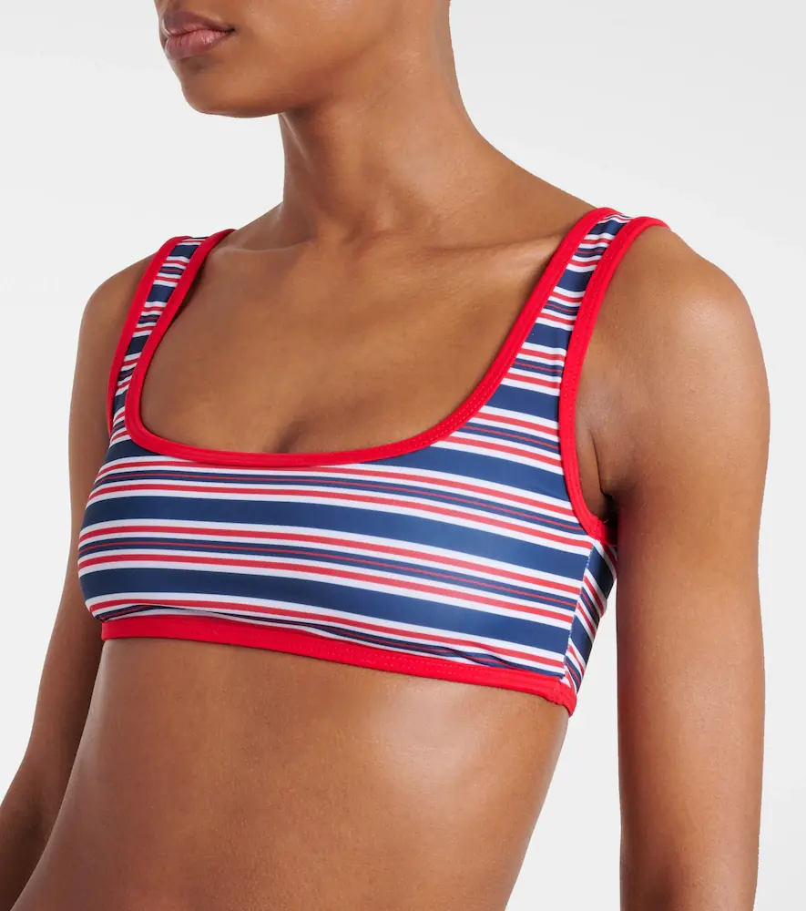JADE SWIM Rounded Edges striped bikini top | Thumbnail 4