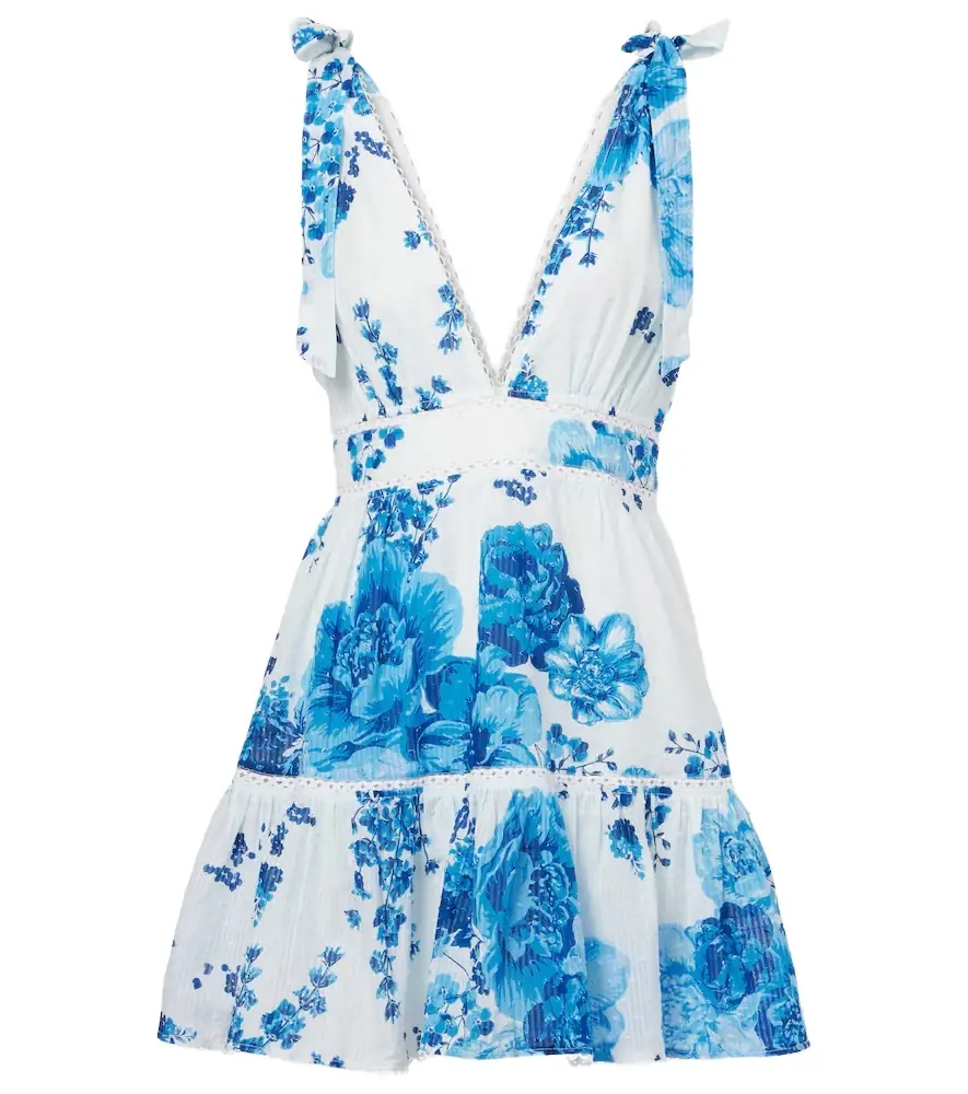 Poupette St Barth Cara floral cotton minidress | Image 1 Poupette St Barth Cara floral cotton minidress | Image 1
