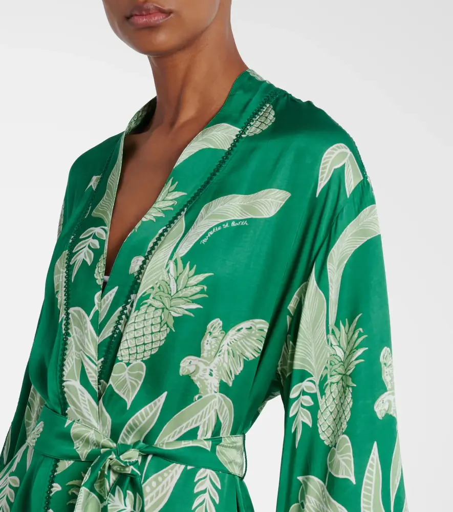 Poupette St Barth Erica floral satin kaftan | Thumbnail 2 Poupette St Barth Erica floral satin kaftan | Thumbnail 2