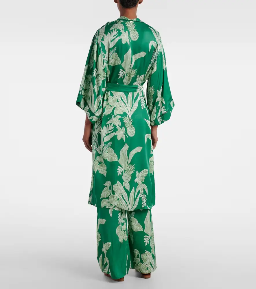 Poupette St Barth Erica floral satin kaftan | Thumbnail 4 Poupette St Barth Erica floral satin kaftan | Thumbnail 4