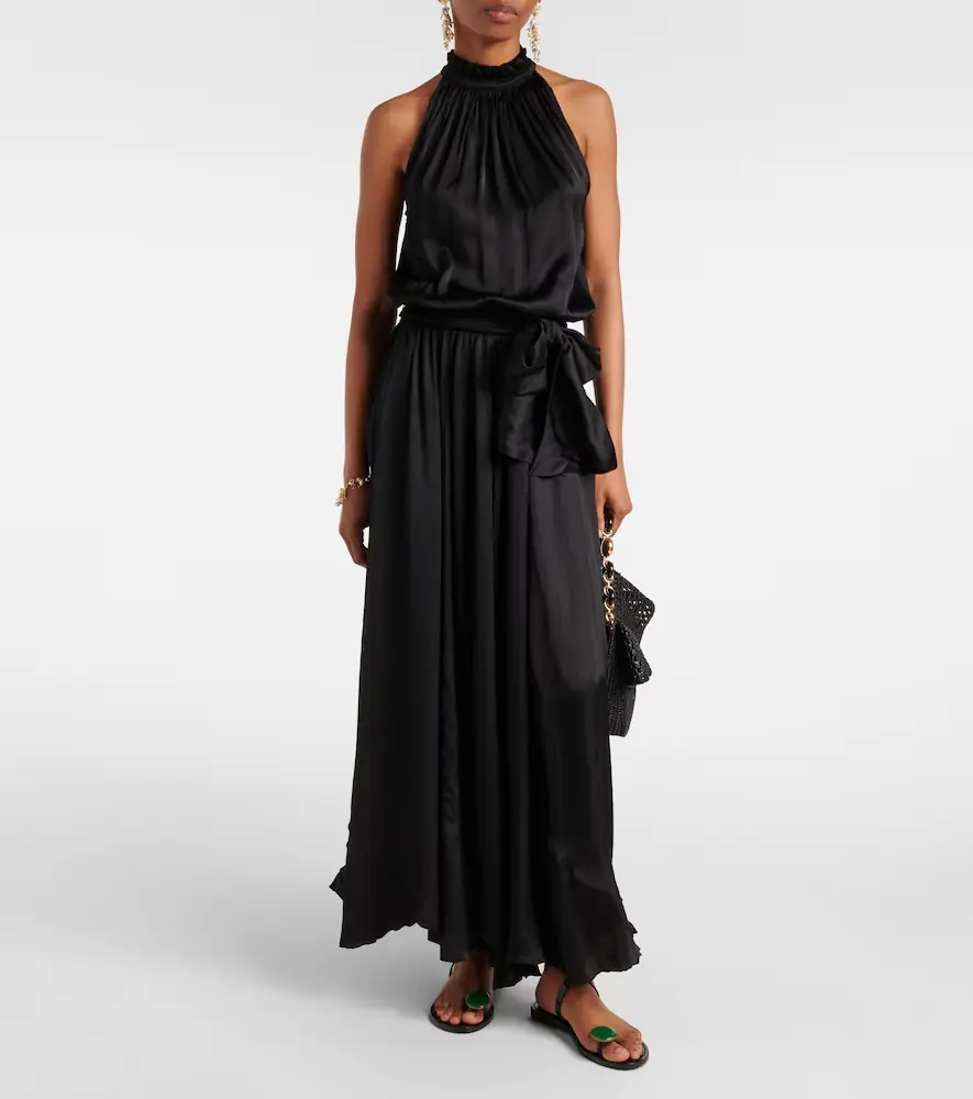 Poupette St Barth Nina satin gown | Thumbnail 4