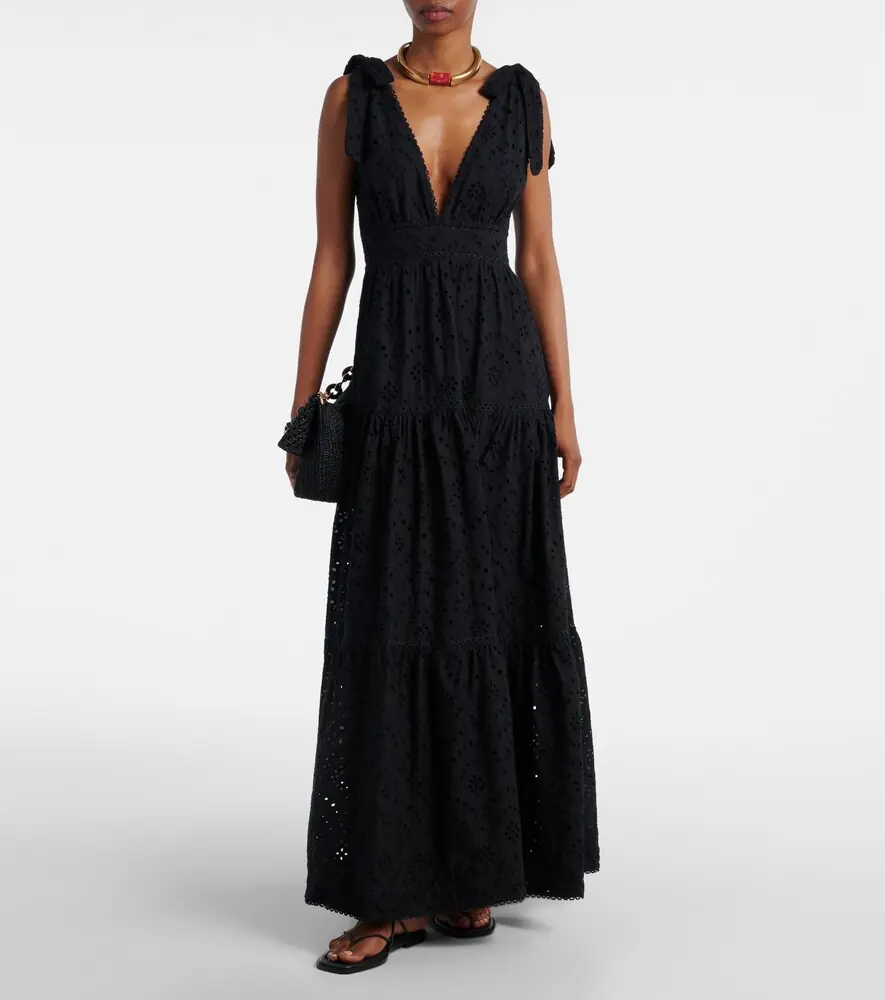 Poupette St Barth Perla embroidered cotton maxi dress | Thumbnail 4