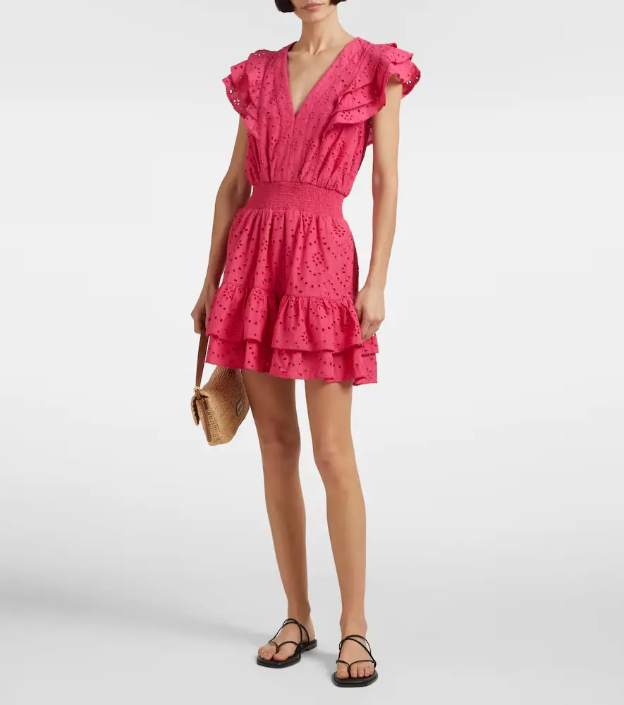 Poupette St Barth Camila shirred cotton minidress | Thumbnail 2 Poupette St Barth Camila shirred cotton minidress | Thumbnail 2