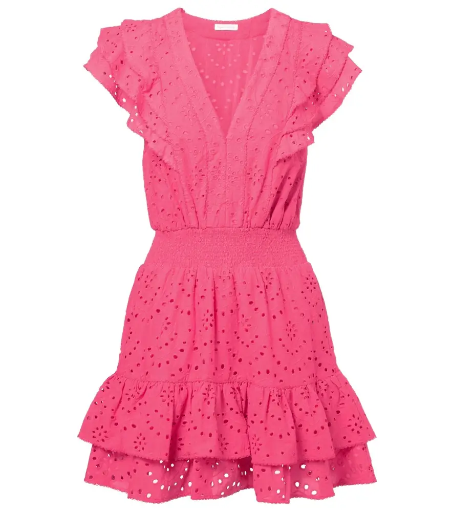 Poupette St Barth Camila shirred cotton minidress | Image 1 Poupette St Barth Camila shirred cotton minidress | Image 1