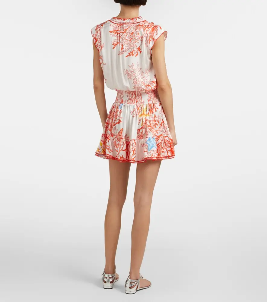 Poupette St Barth Estelle printed satin minidress | Thumbnail 5