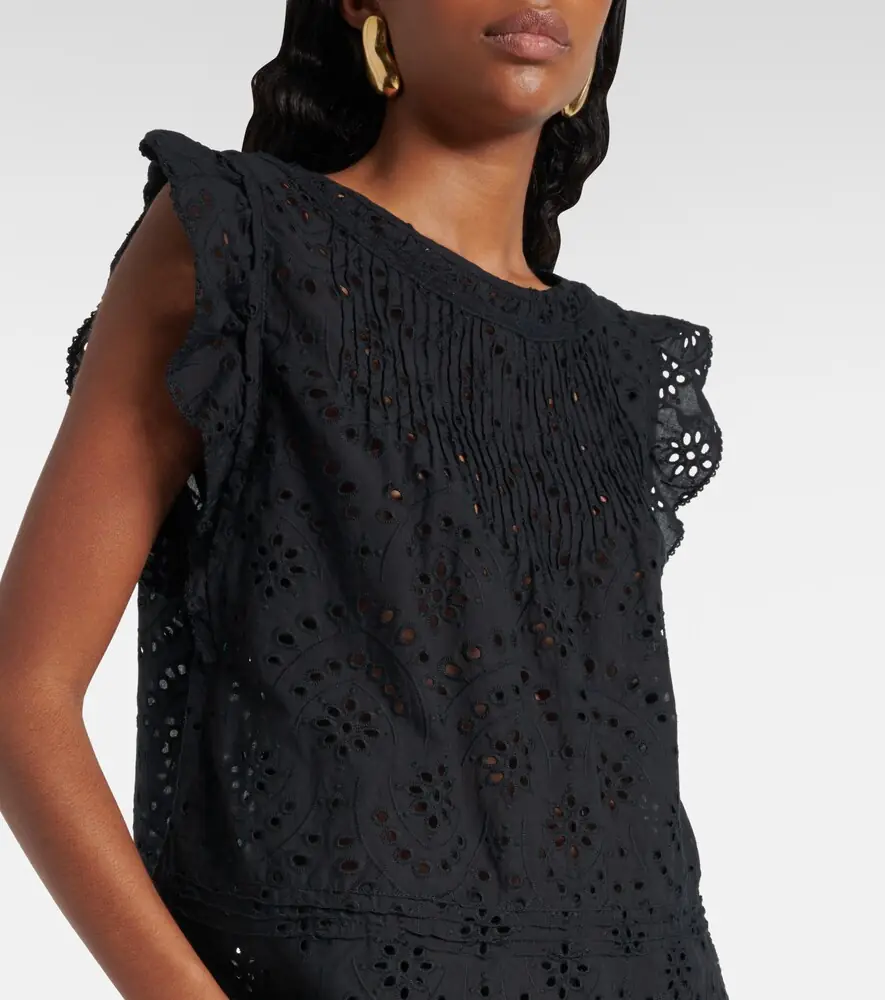 Poupette St Barth Broderie anglaise cotton top | Thumbnail 4 Poupette St Barth Broderie anglaise cotton top | Thumbnail 4