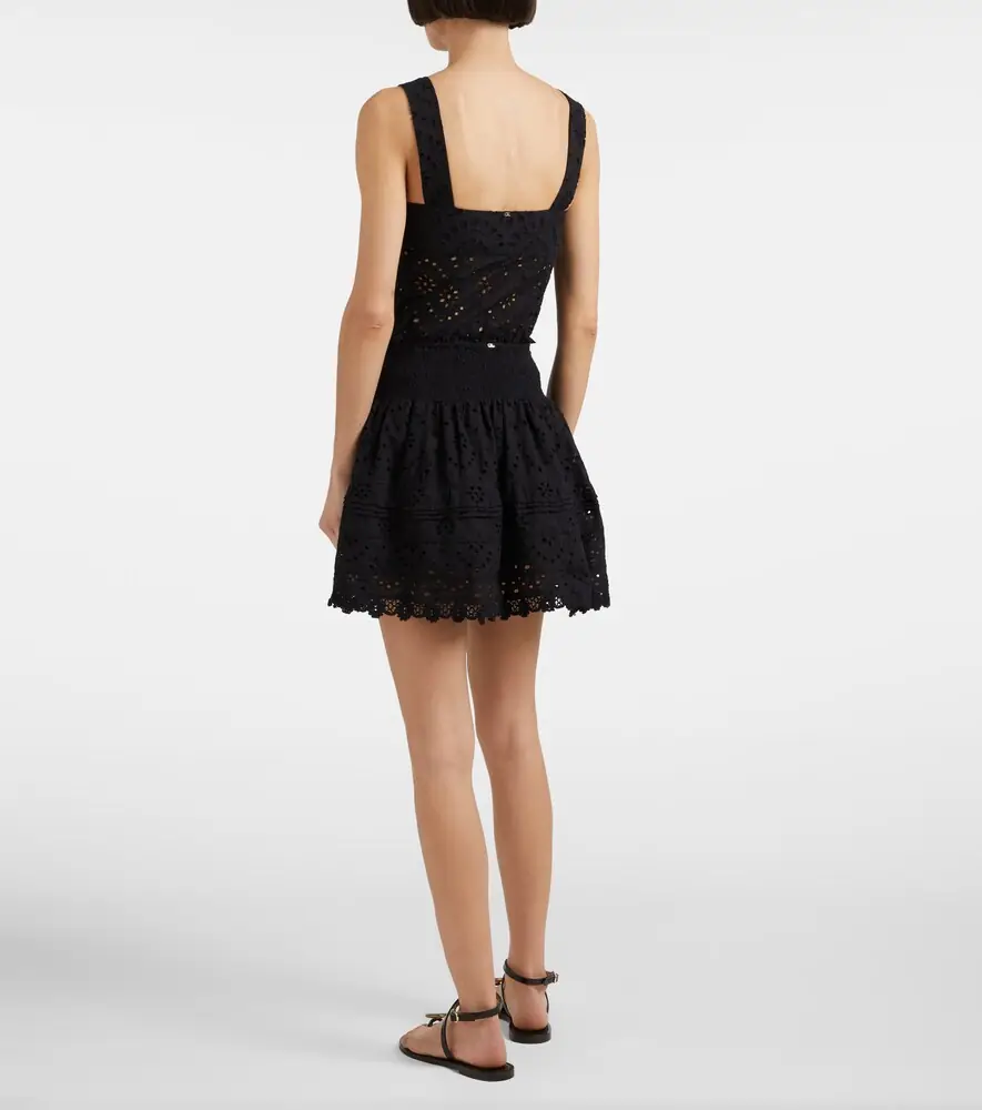 Poupette St Barth Galia broderie anglaise cotton miniskirt | Thumbnail 3 Poupette St Barth Galia broderie anglaise cotton miniskirt | Thumbnail 3