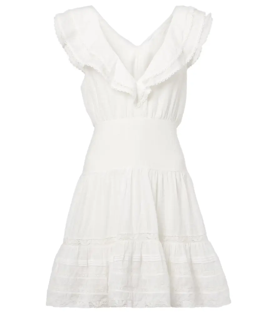 Poupette St Barth Della striped cotton minidress
