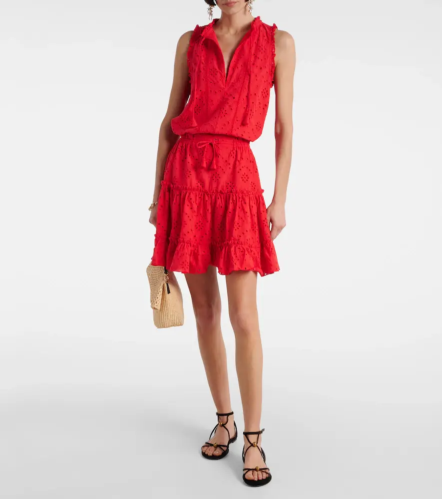 Poupette St Barth Clara broderie anglaise cotton minidress | Thumbnail 4 Poupette St Barth Clara broderie anglaise cotton minidress | Thumbnail 4