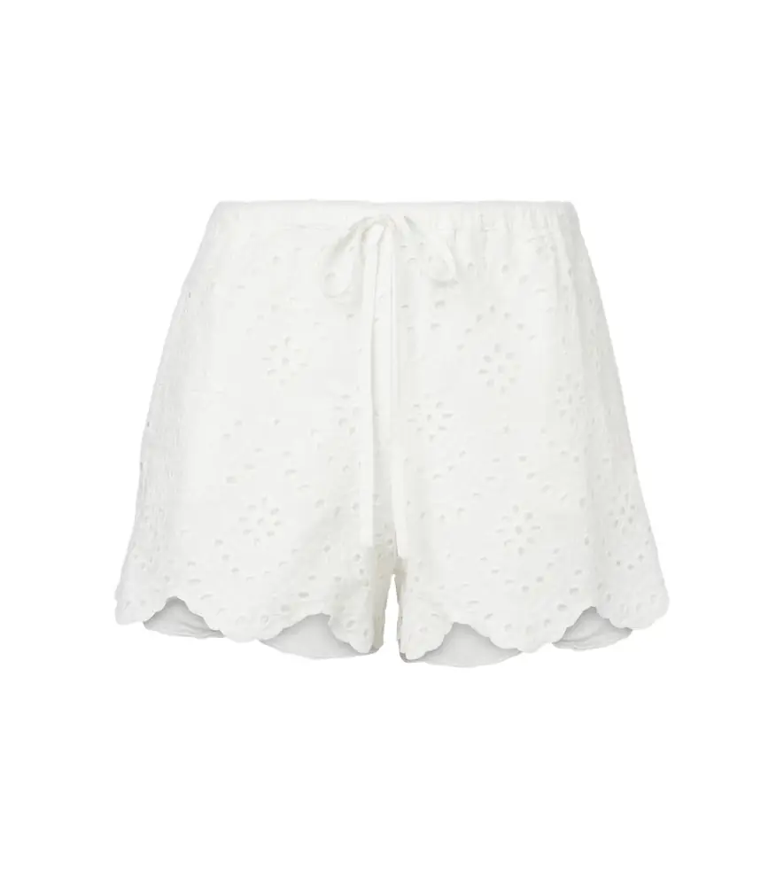 Poupette St Barth Cruse broderie anglaise cotton shorts | Image 1 Poupette St Barth Cruse broderie anglaise cotton shorts | Image 1