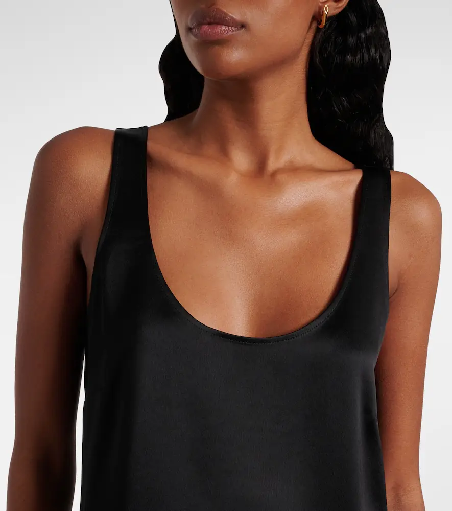 LESET Barb satin slip dress | Thumbnail 4