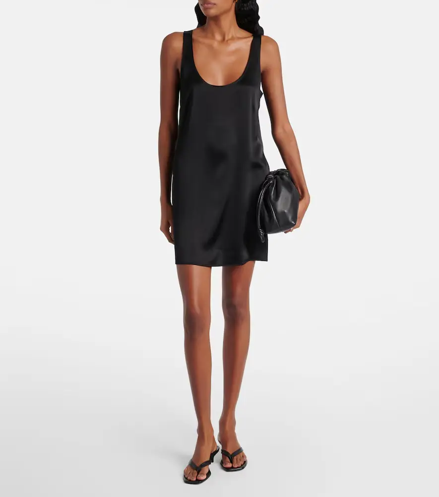 LESET Barb satin slip dress | Thumbnail 5