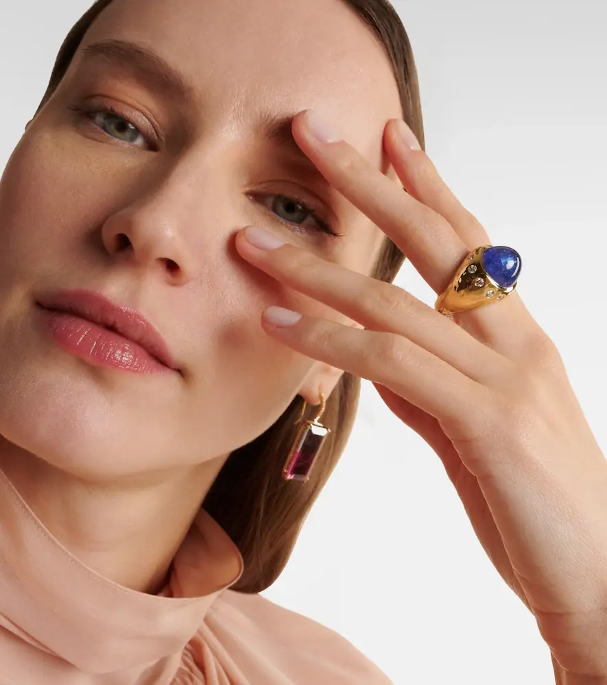 Octavia Elizabeth Blossom 18kt gold ring with tanzanite and diamonds | Thumbnail 2 Octavia Elizabeth Blossom 18kt gold ring with tanzanite and diamonds | Thumbnail 2