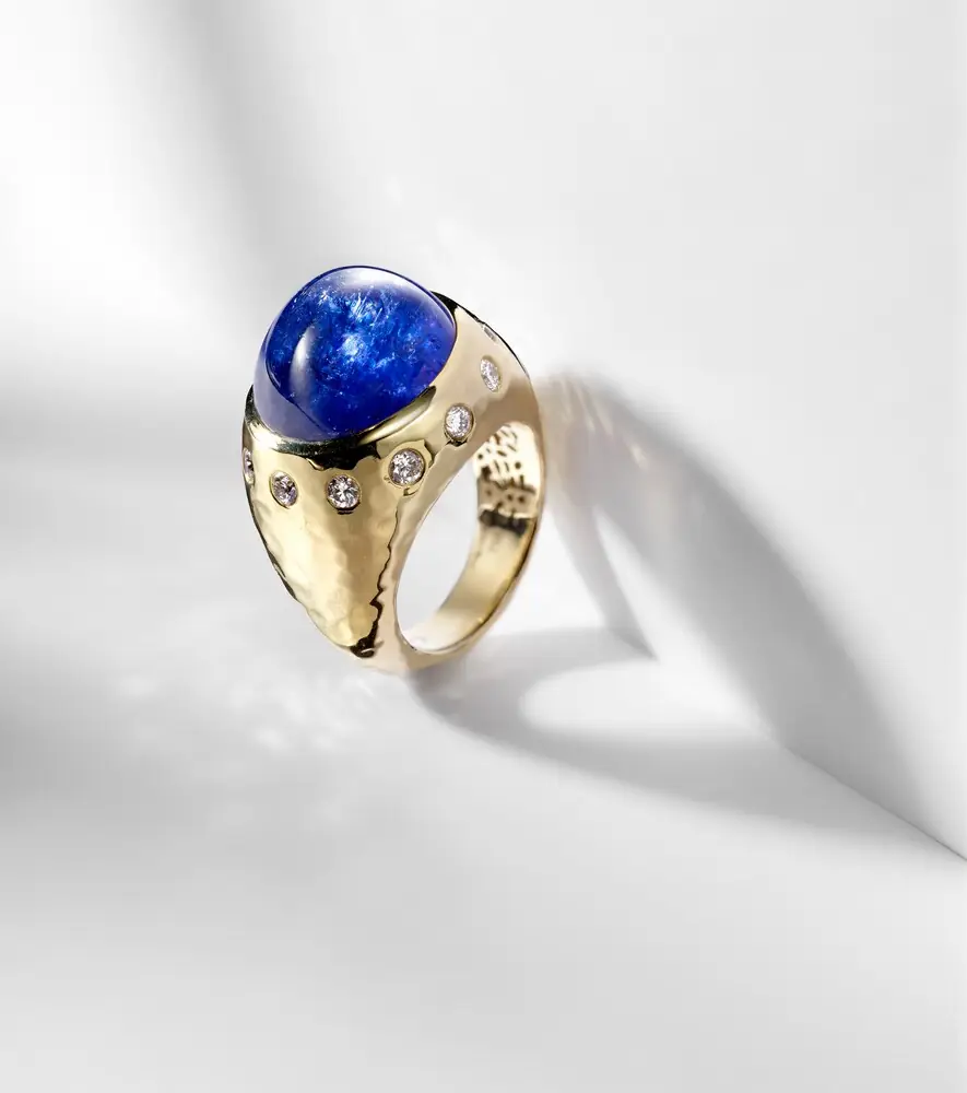 Octavia Elizabeth Blossom 18kt gold ring with tanzanite and diamonds | Thumbnail 5 Octavia Elizabeth Blossom 18kt gold ring with tanzanite and diamonds | Thumbnail 5