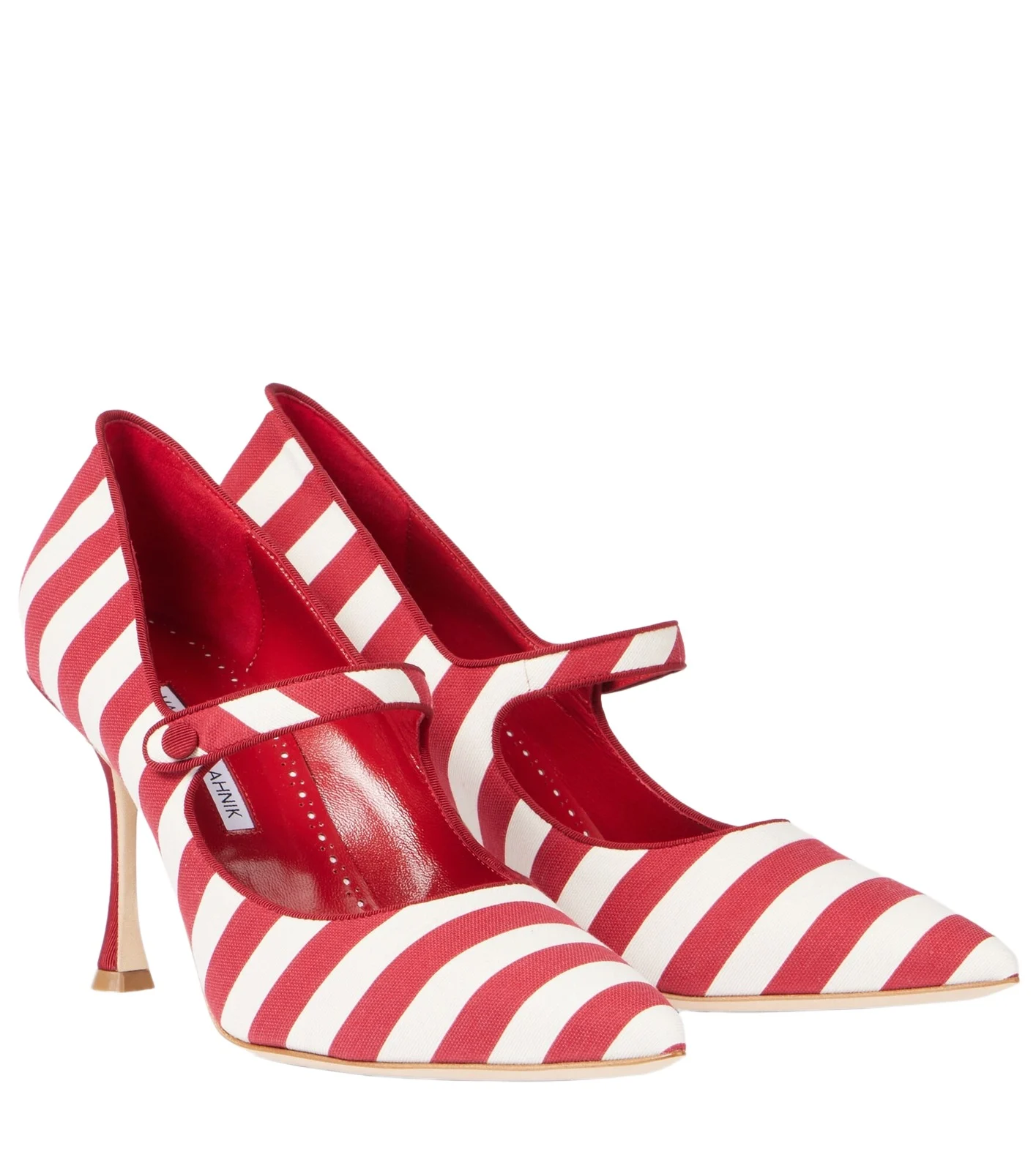 Campari striped Mary Jane pumps