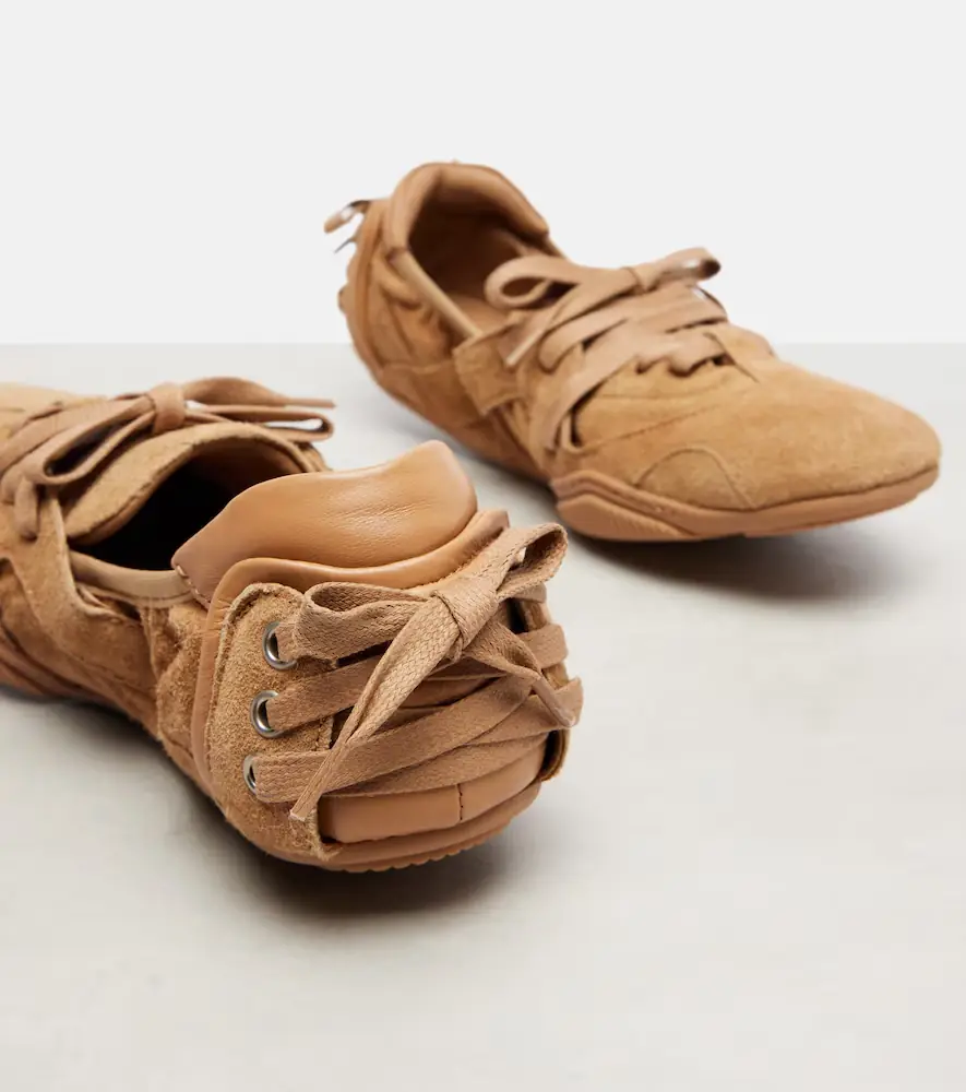 Acne Studios Leather-trimmed suede sneakers | Thumbnail 2 Acne Studios Leather-trimmed suede sneakers | Thumbnail 2