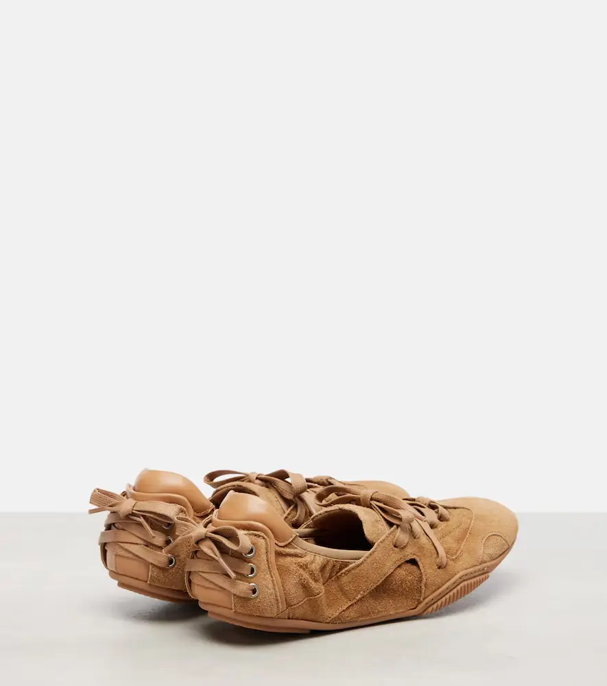 Acne Studios Leather-trimmed suede sneakers | Thumbnail 3 Acne Studios Leather-trimmed suede sneakers | Thumbnail 3