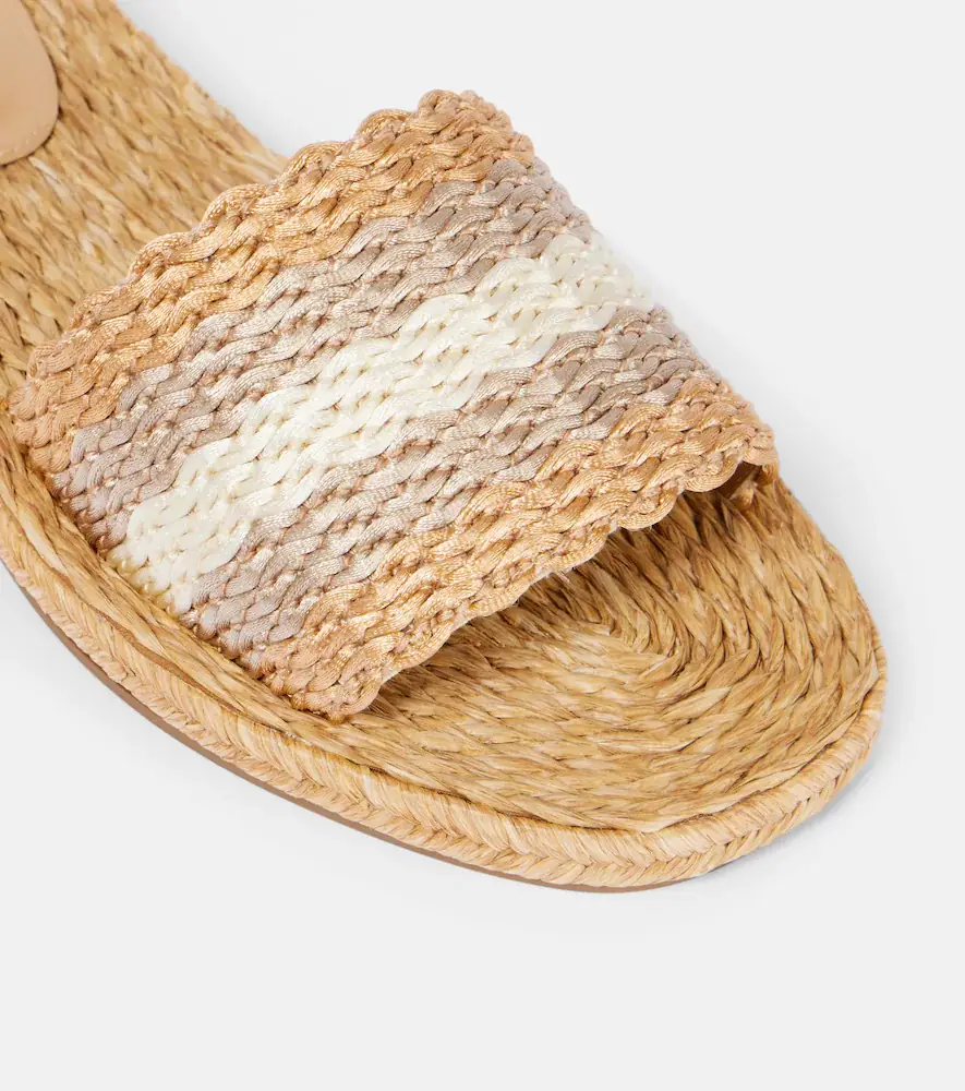 Aquazzura Playa raffia slides | Thumbnail 3