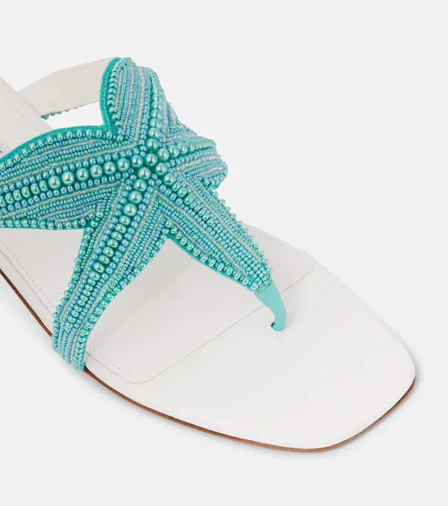 Aquazzura Reef Star embellished leather sandals | Thumbnail 2