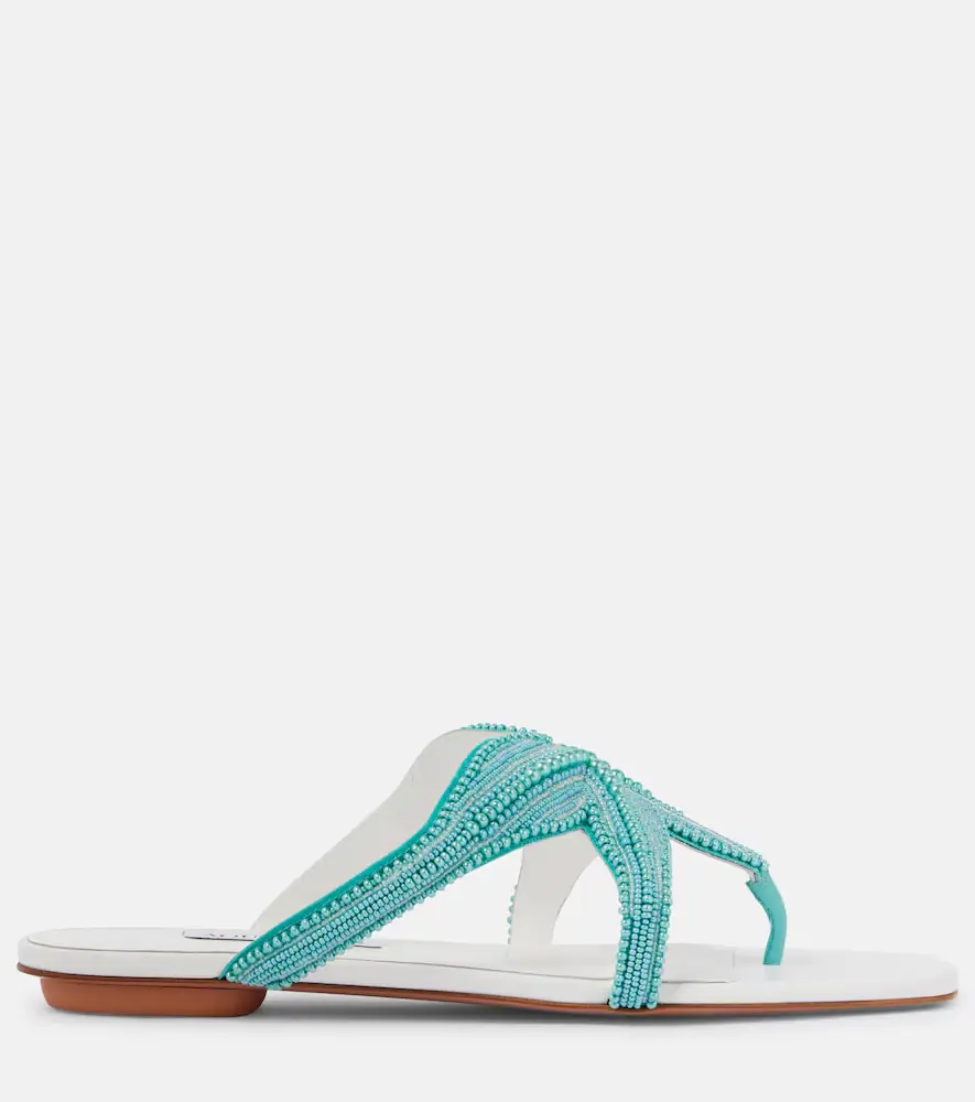 Aquazzura Reef Star embellished leather sandals | Thumbnail 4