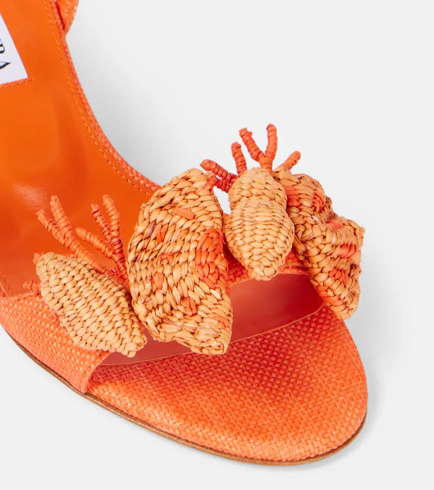 Aquazzura Marea 50 appliqué leather-trimmed sandals | Thumbnail 2 Aquazzura Marea 50 appliqué leather-trimmed sandals | Thumbnail 2