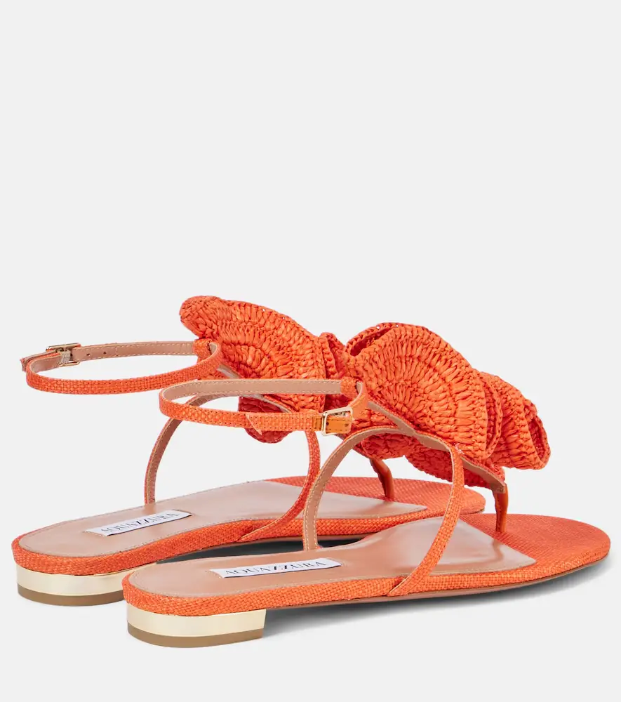 Aquazzura Noches Tropicales raffia thong sandals | Thumbnail 5 Aquazzura Noches Tropicales raffia thong sandals | Thumbnail 5