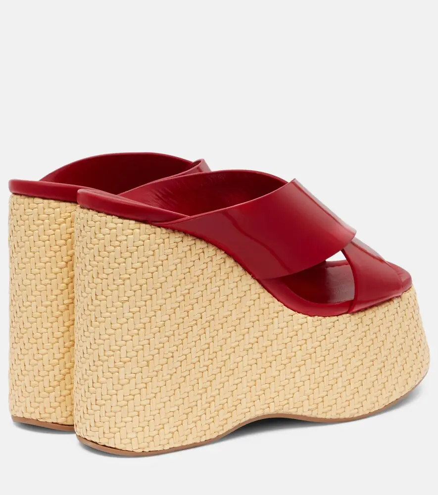 Paris Texas Mara patent leather wedge mules | Thumbnail 3 Paris Texas Mara patent leather wedge mules | Thumbnail 3