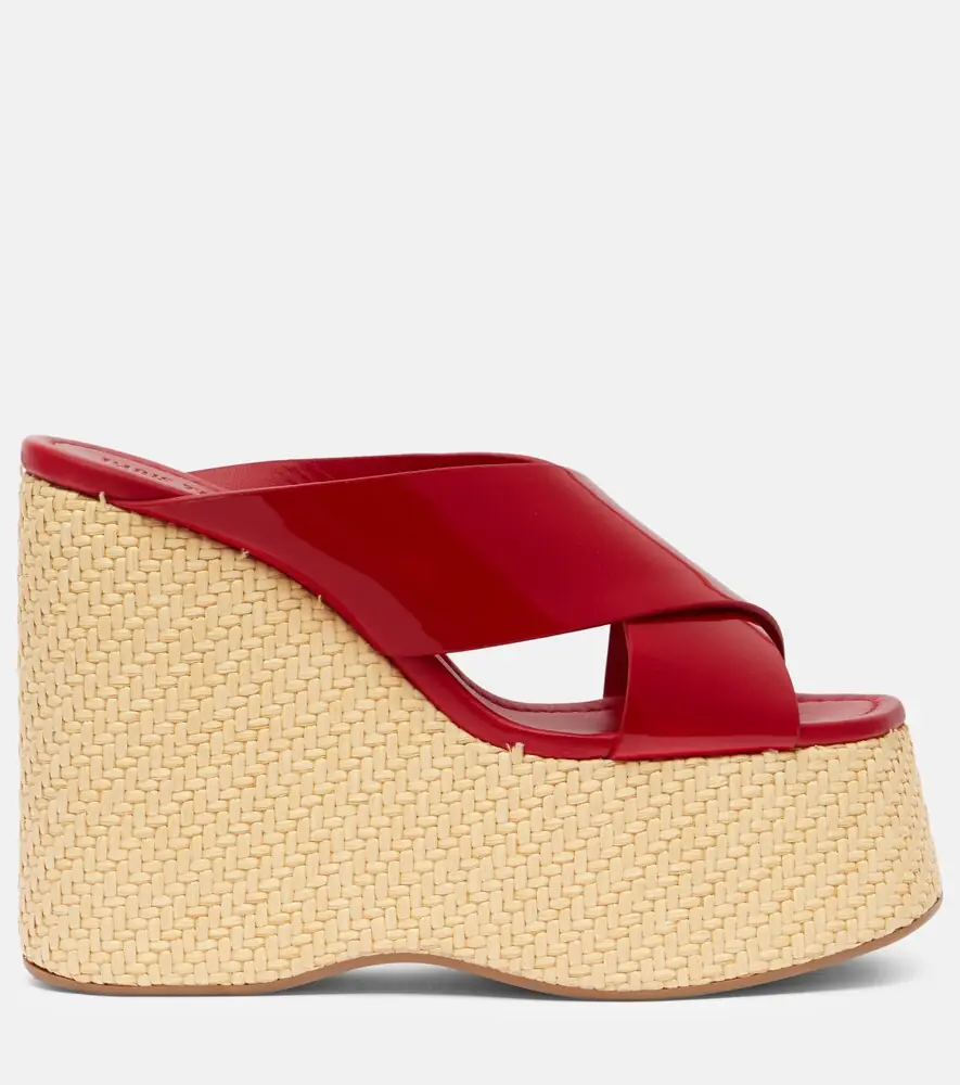 Paris Texas Mara patent leather wedge mules | Thumbnail 4 Paris Texas Mara patent leather wedge mules | Thumbnail 4