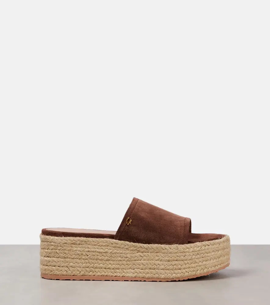 Gianvito Rossi Suede platform espadrille slides | Thumbnail 3