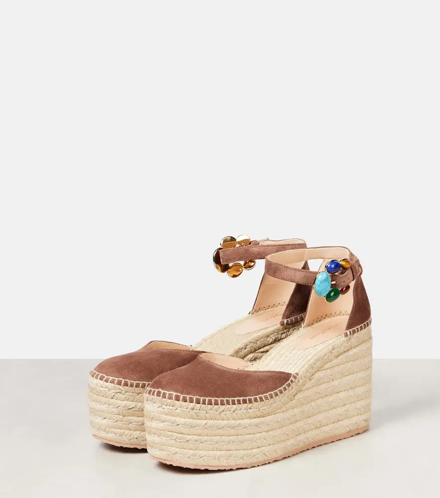 Gianvito Rossi Shanti 100 suede espadrille wedges | Thumbnail 2