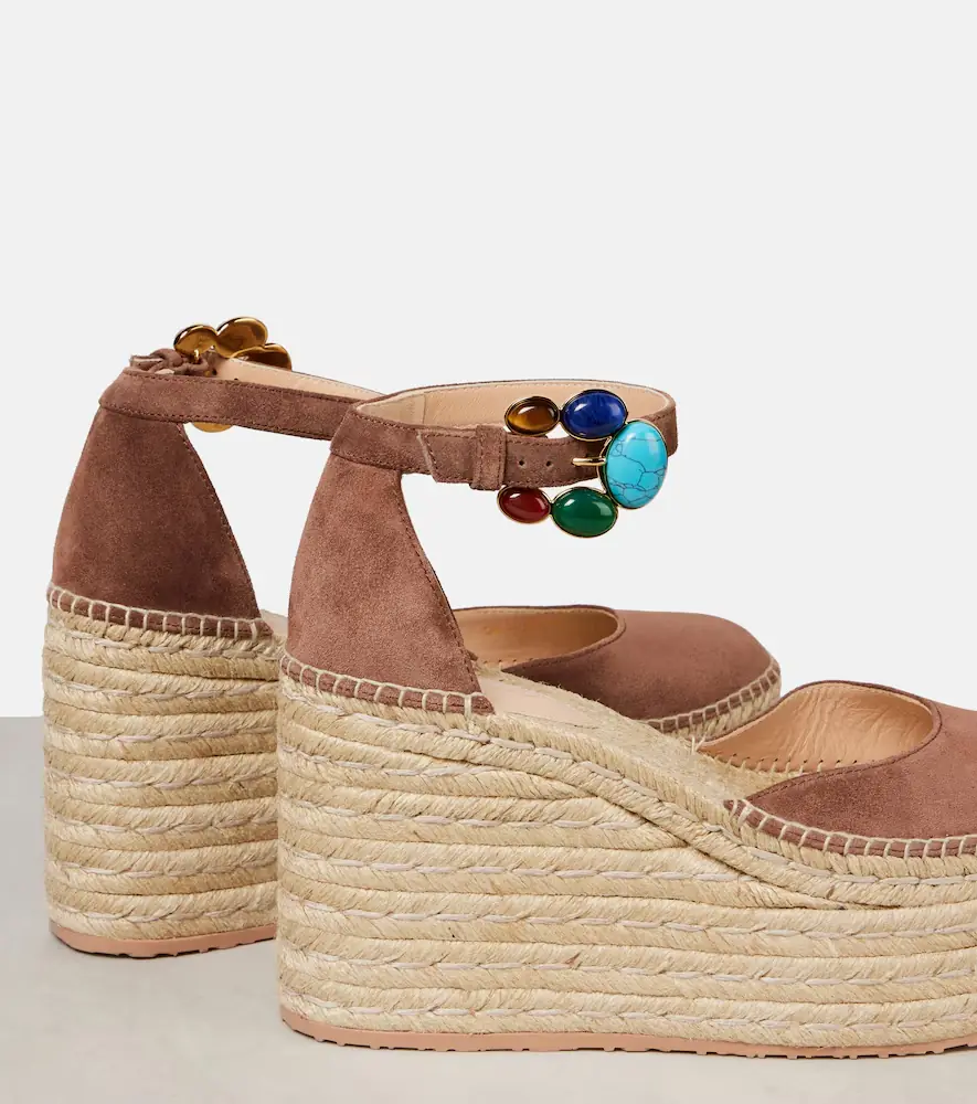 Gianvito Rossi Shanti 100 suede espadrille wedges | Thumbnail 3