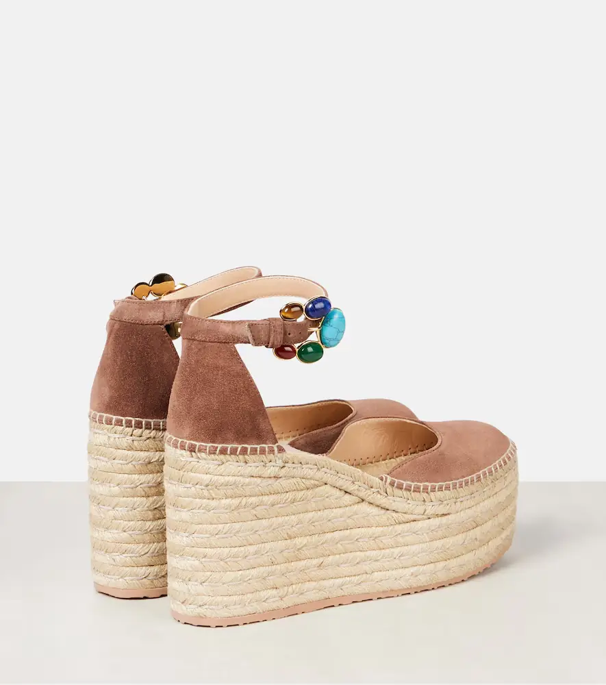 Gianvito Rossi Shanti 100 suede espadrille wedges | Thumbnail 4