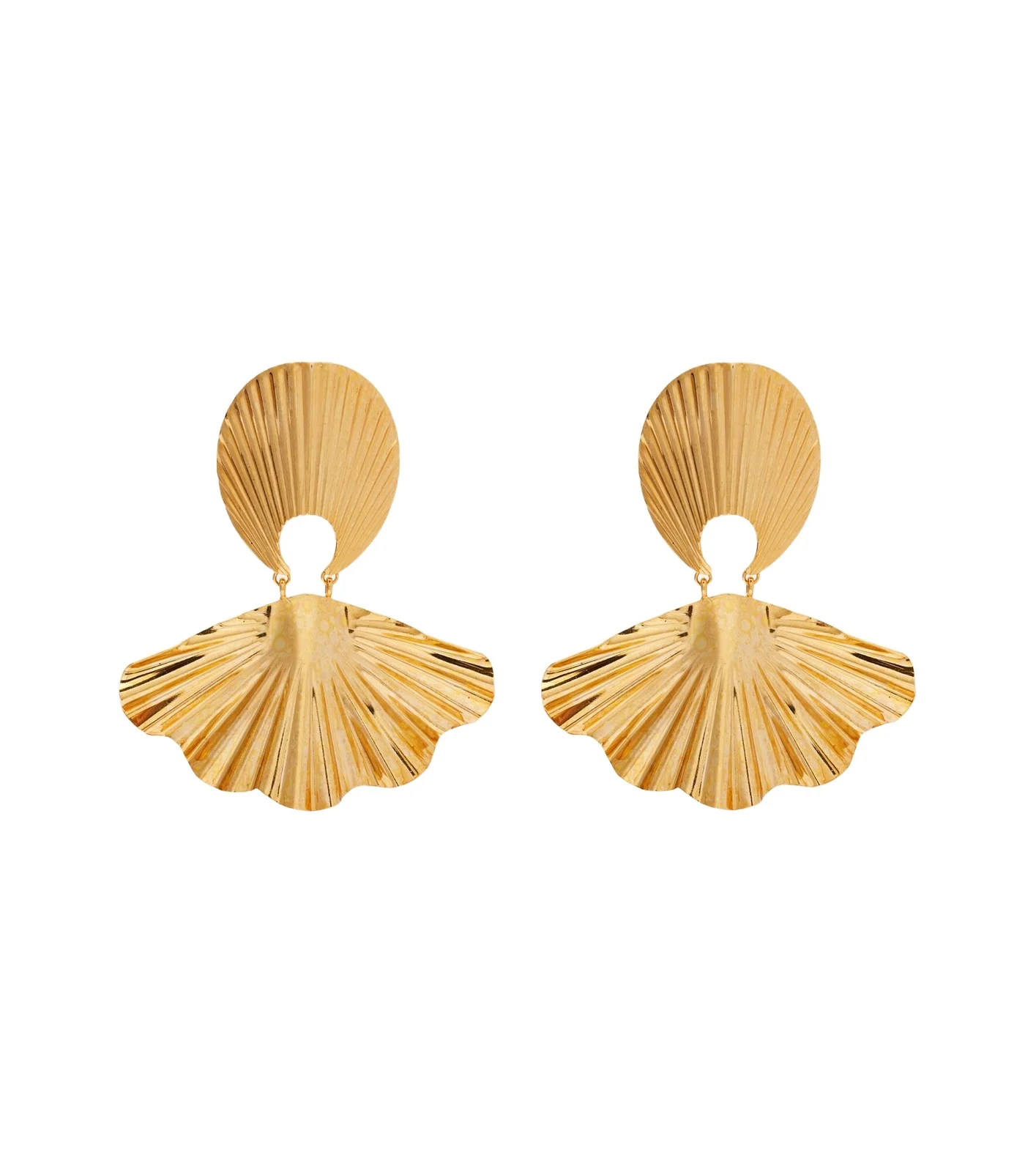 Nerissa gold-plated drop earrings
