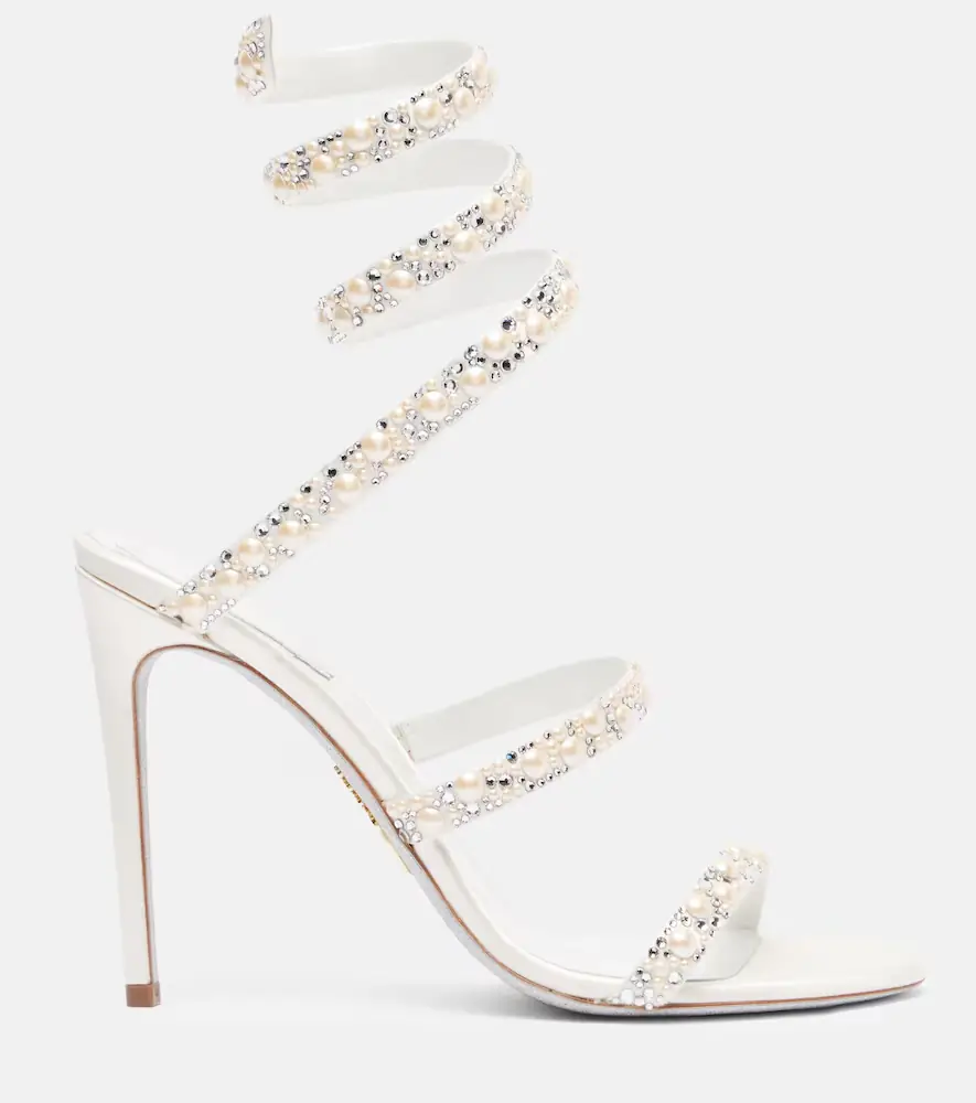 René Caovilla Cleo 105 embellished satin sandals | Thumbnail 4 René Caovilla Cleo 105 embellished satin sandals | Thumbnail 4