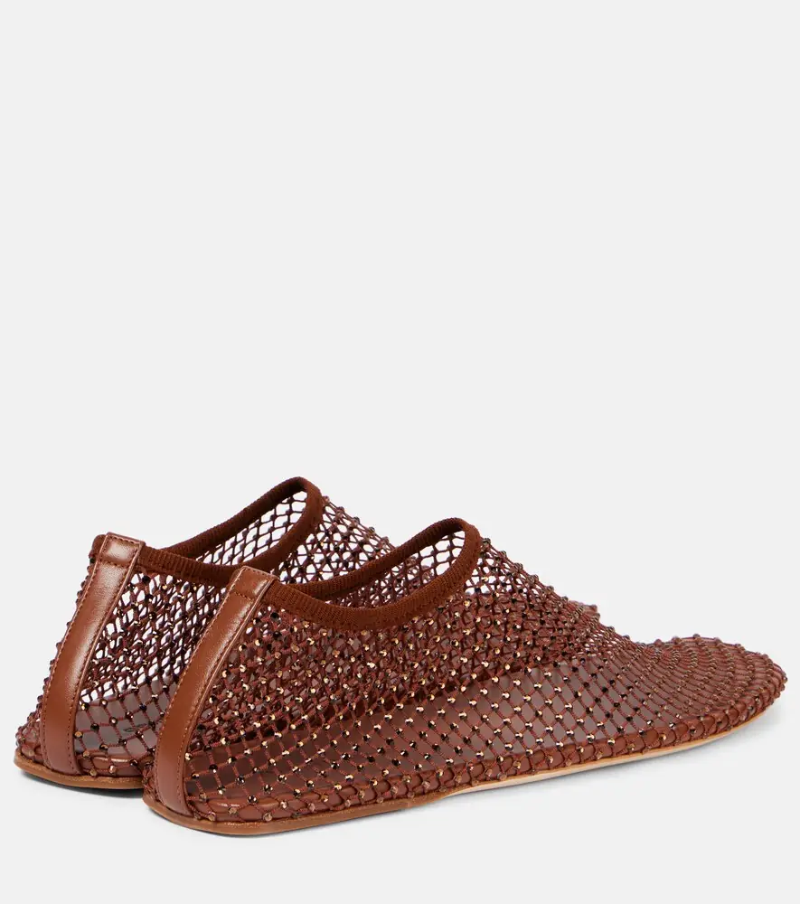 Christopher Esber Minette crystal-embellished mesh flats | Thumbnail 2