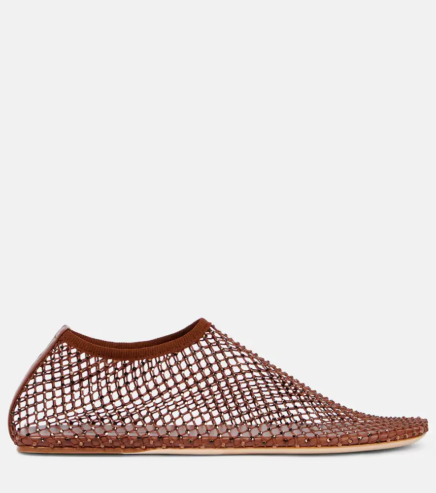 Christopher Esber Minette crystal-embellished mesh flats | Thumbnail 3