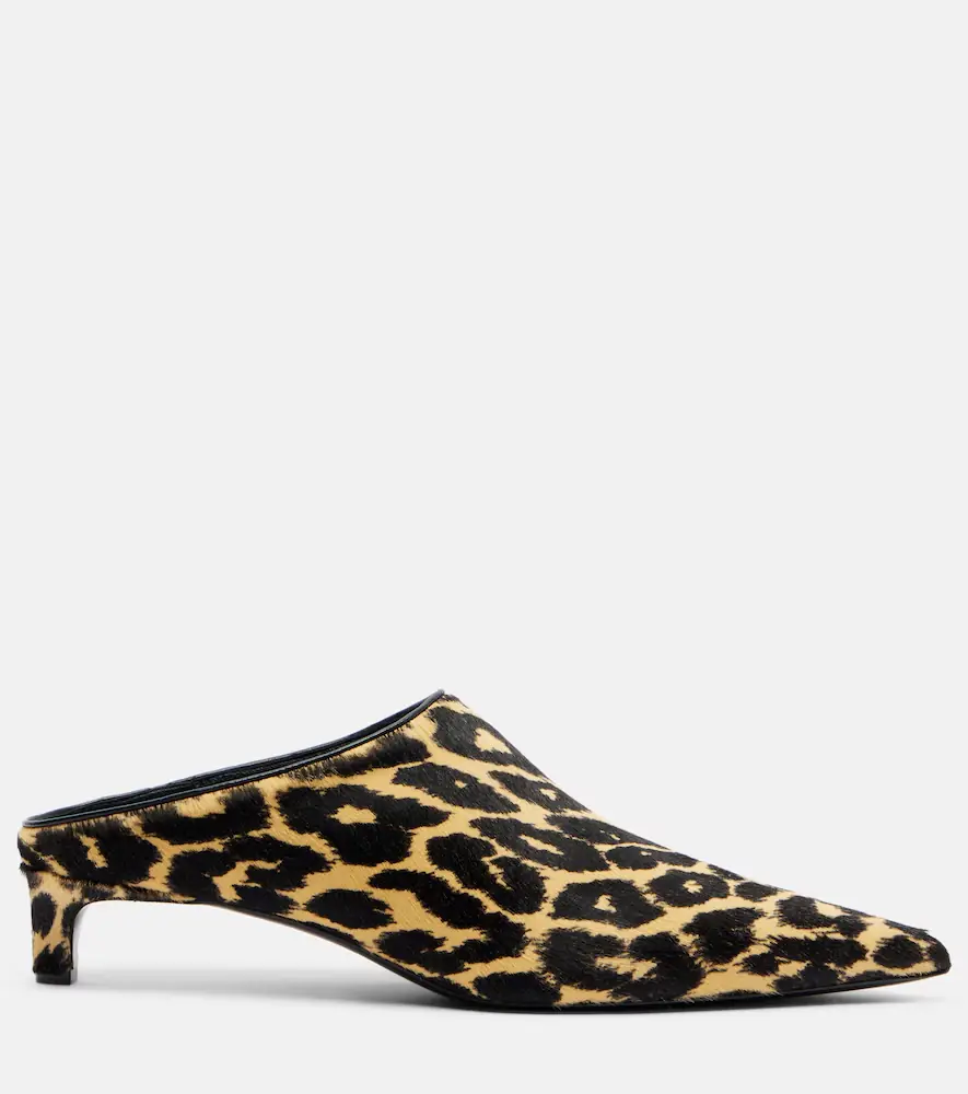 Jil Sander Pointy leopard-print calf hair mules | Thumbnail 2