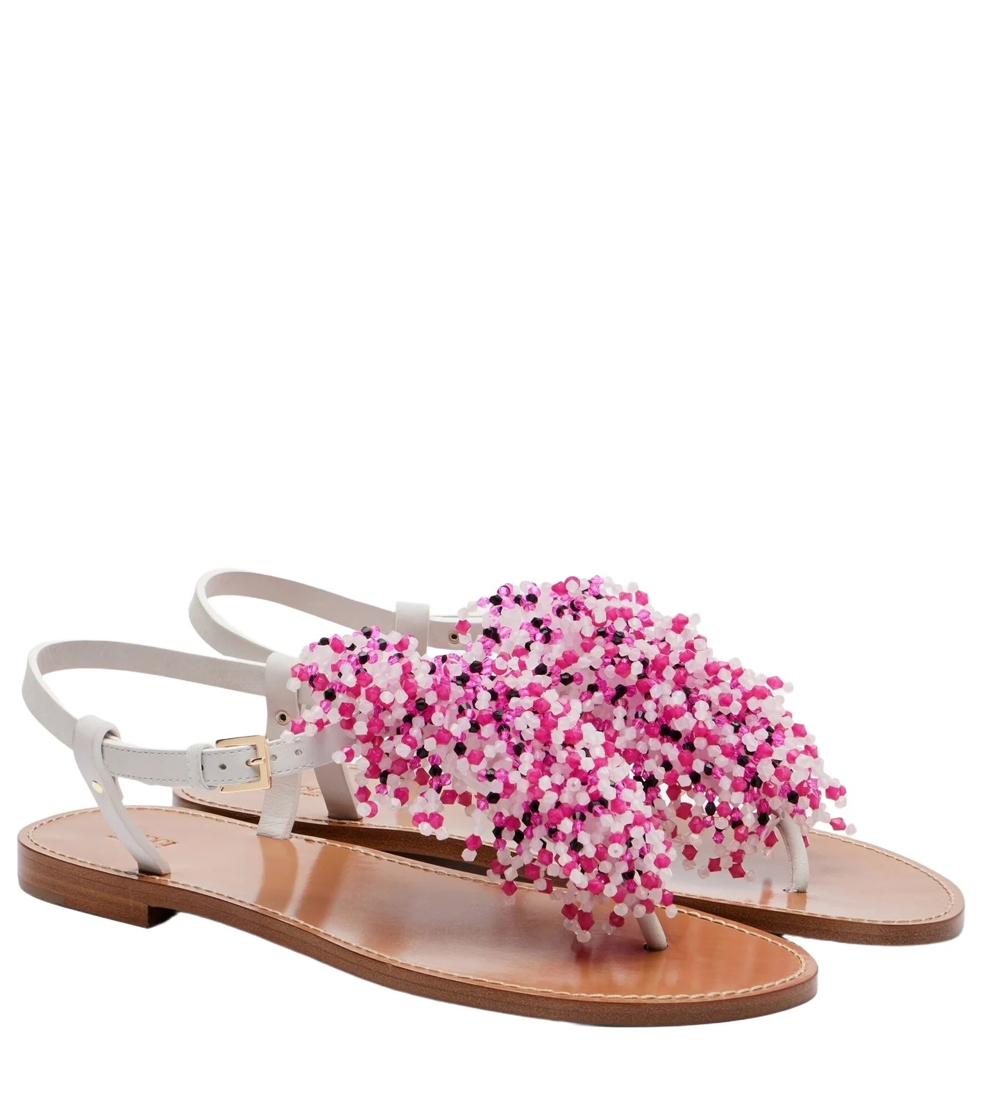 PUCCI Embroidery beaded leather sandals