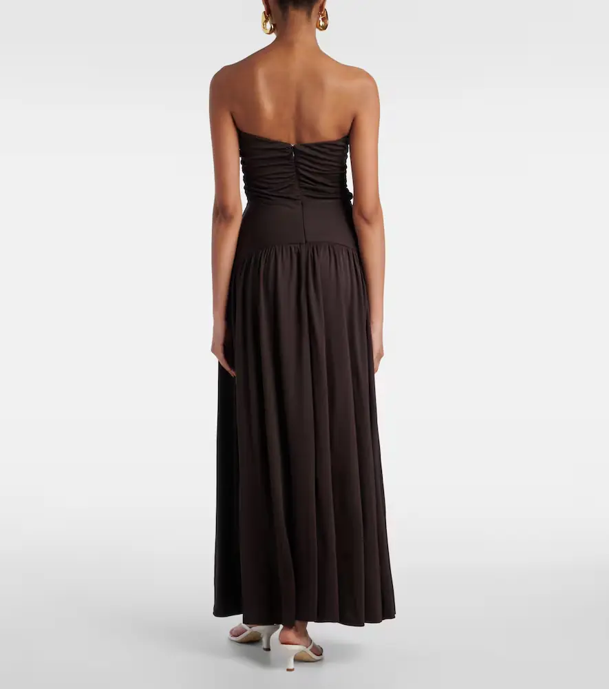 Staud Mariana shirred jersey maxi dress | Thumbnail 3