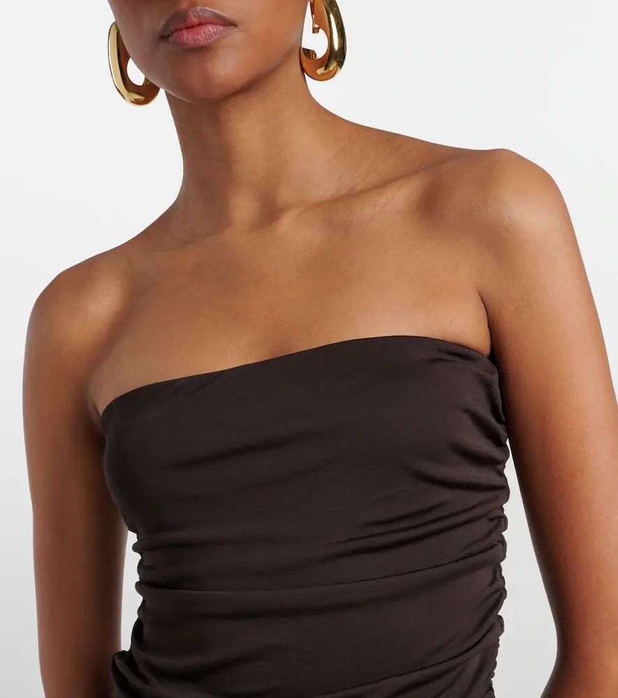 Staud Mariana shirred jersey maxi dress | Thumbnail 4