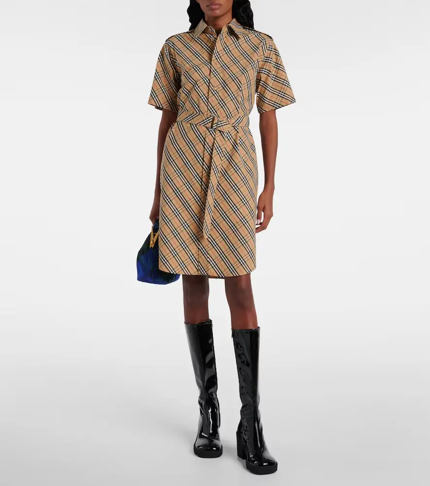 Burberry Check cotton shirt dress | Thumbnail 4