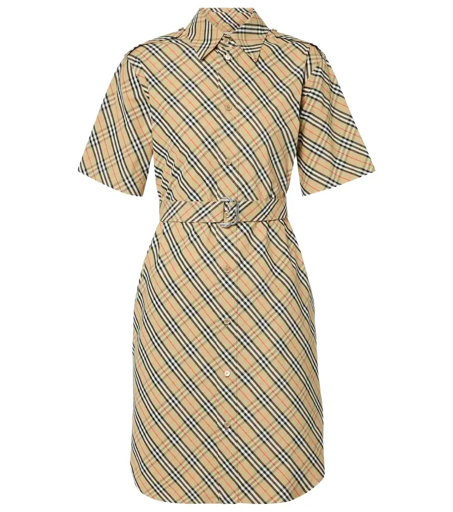 Burberry Check cotton shirt dress