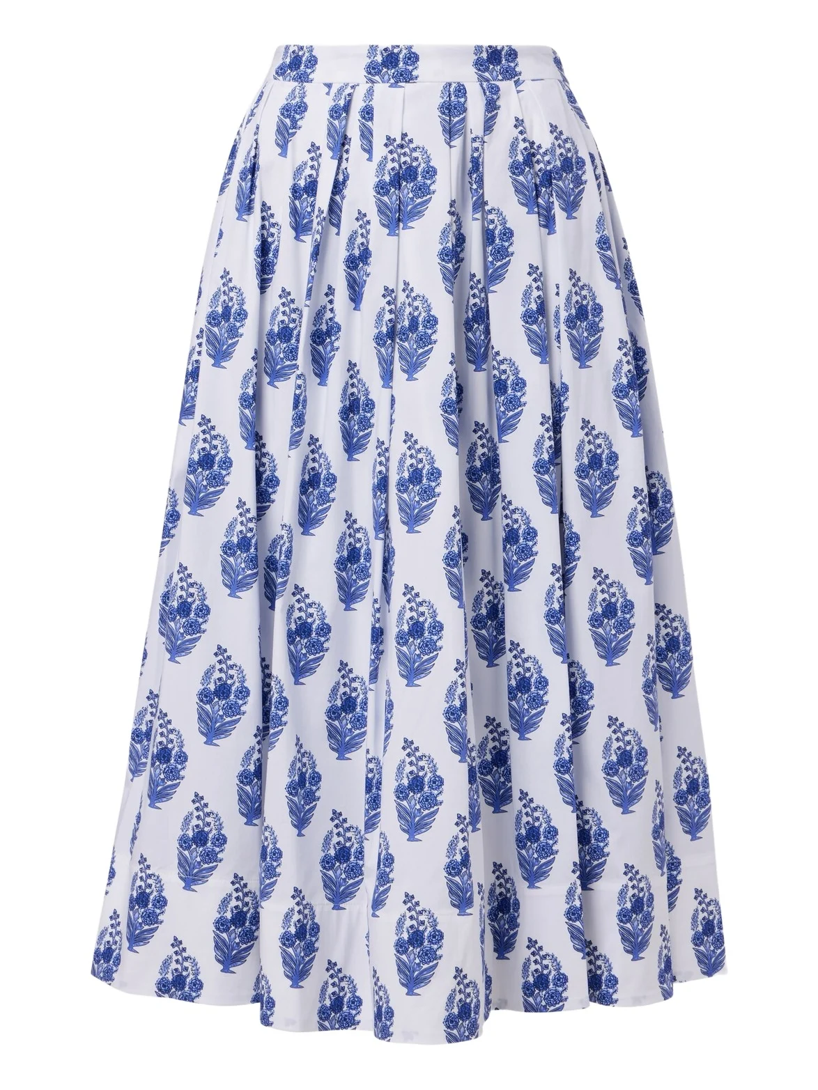 Floral cotton-blend midi skirt Floral cotton-blend midi skirt