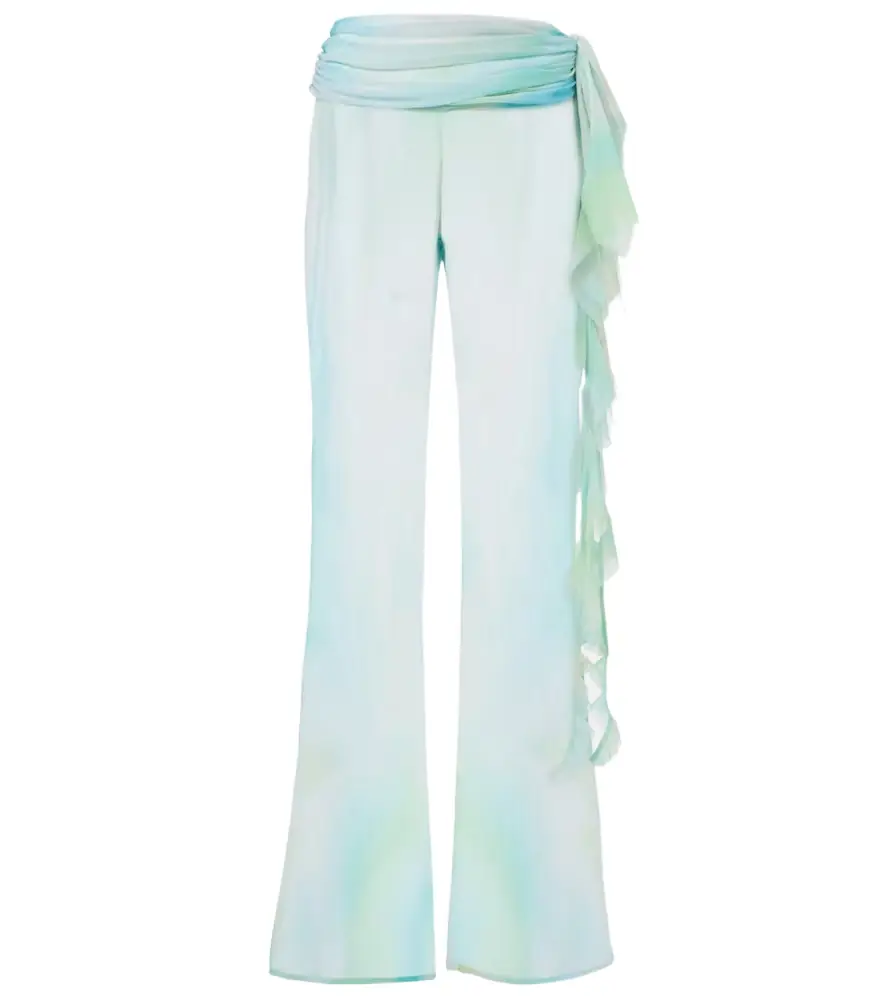 Bananhot Shawn ruffled sheer flared pants