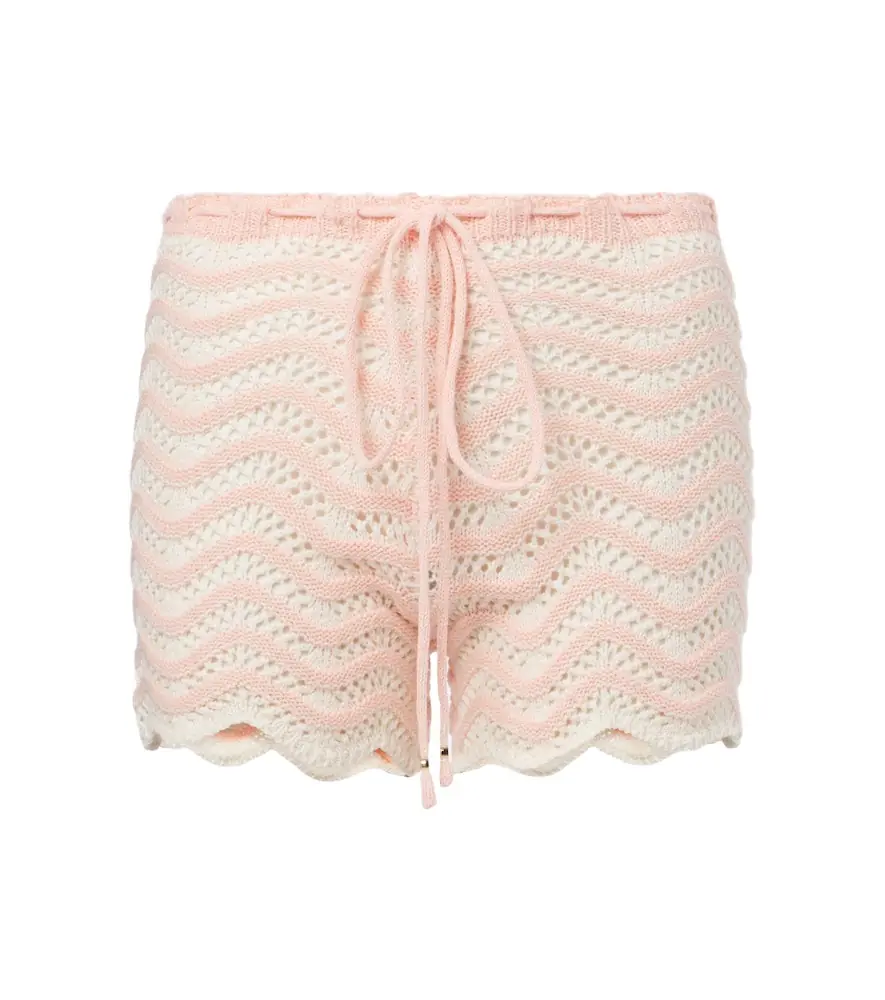 Bananhot Mina striped cotton-blend shorts
