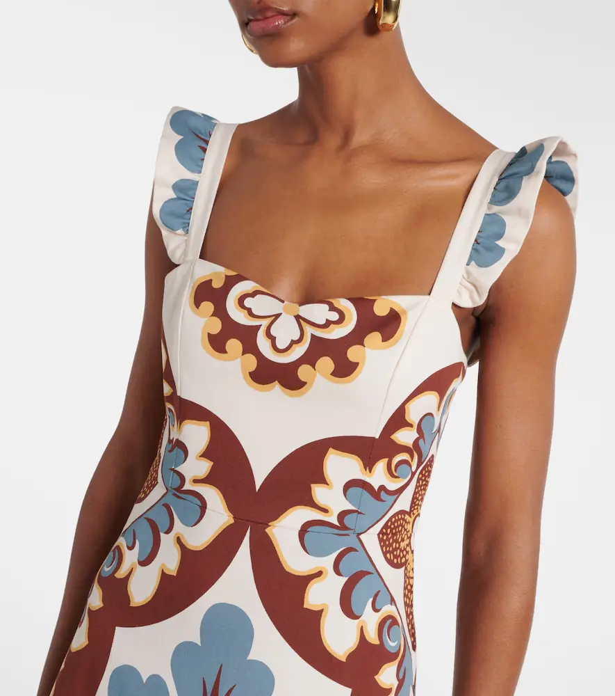 La DoubleJ Gingerbread cotton-blend midi dress | Thumbnail 4
