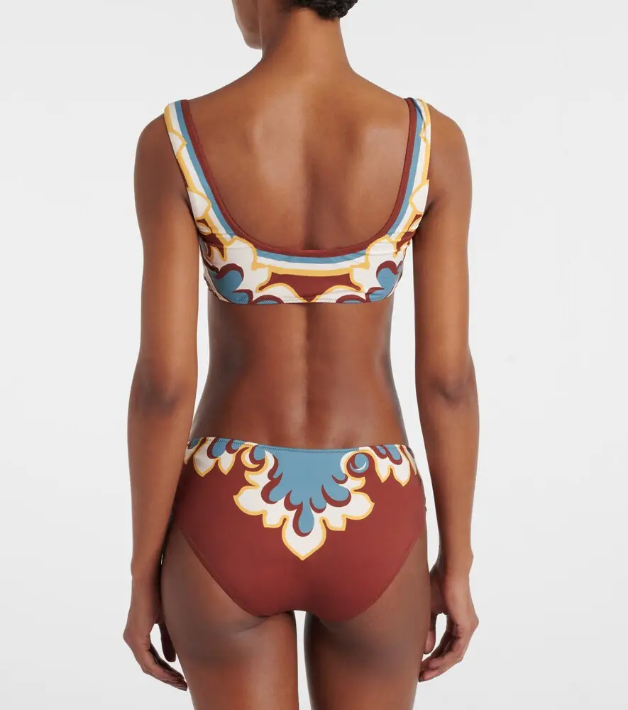 La DoubleJ Sunset floral bikini top | Thumbnail 4