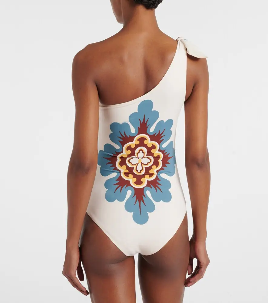 La DoubleJ Goddess printed one-shoulder swimsuit | Thumbnail 4