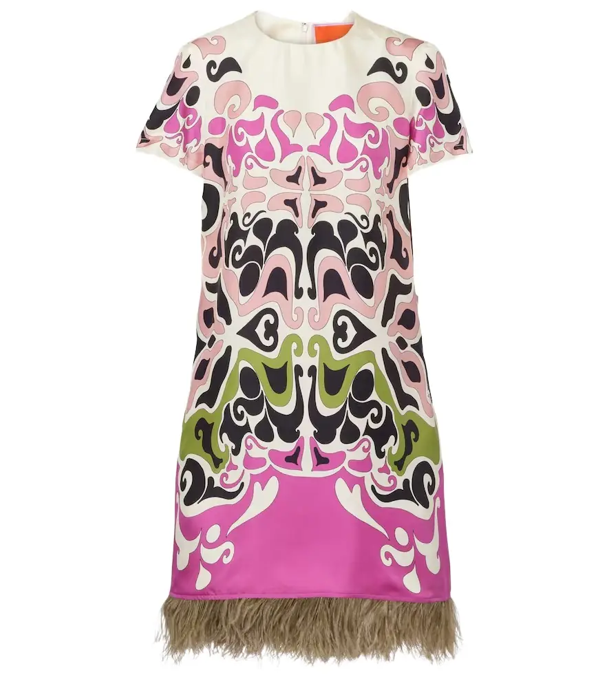 La DoubleJ Mini Swing feather-trimmed silk minidress | Image 1 La DoubleJ Mini Swing feather-trimmed silk minidress | Image 1